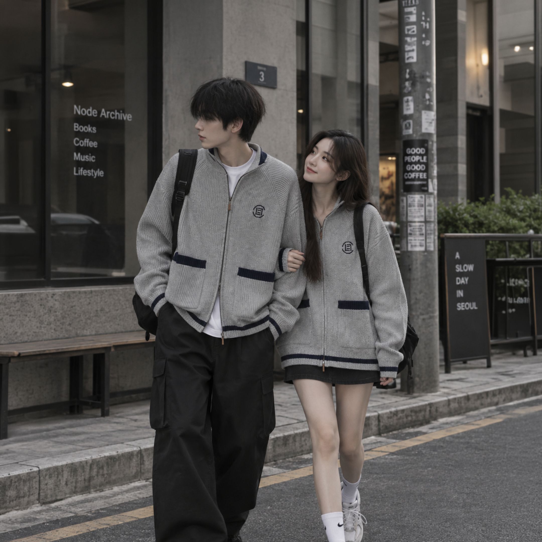 NICEDAY 服飾 代購 CLOT 凝結集團 陳冠希 外套 針織 老錢風 復古 黑 灰 奶油 LOGO