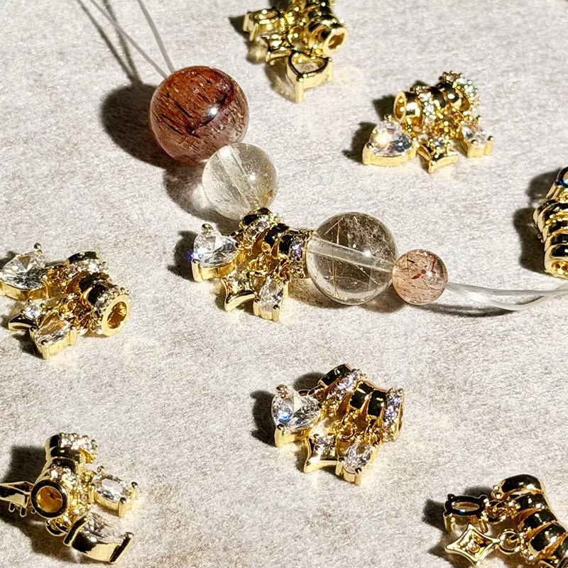 14K/銀 鑲鑽流蘇雪配件 隔片(1入)｜保色配件 DIY金屬材料