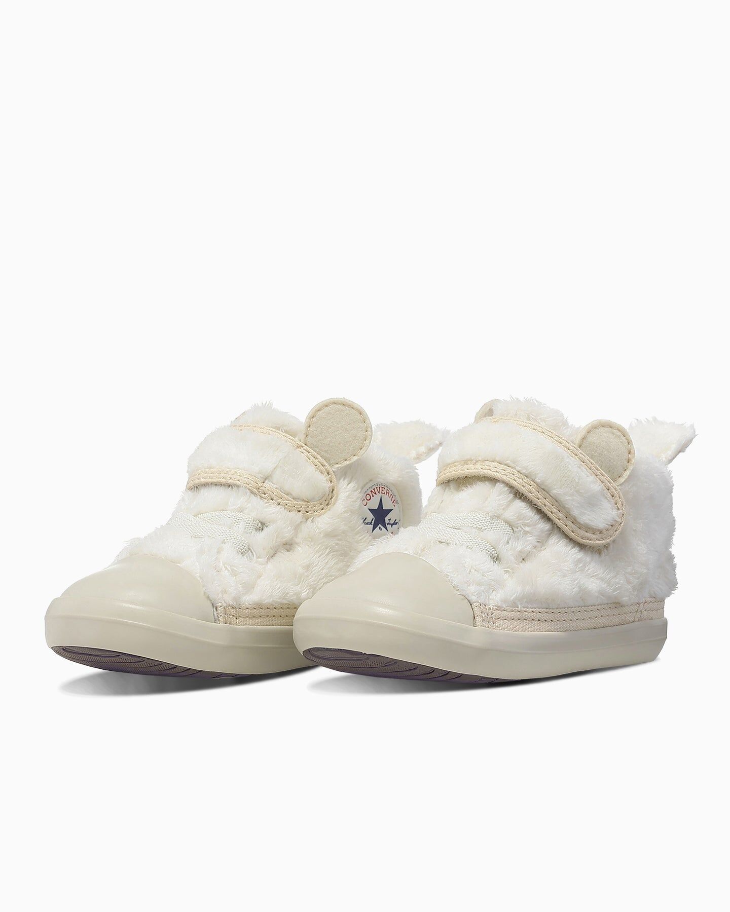 預購┃日本 CONVERSE BABY ALL STAR BOAKUMA V-1 熊熊 魔鬼氈 白色