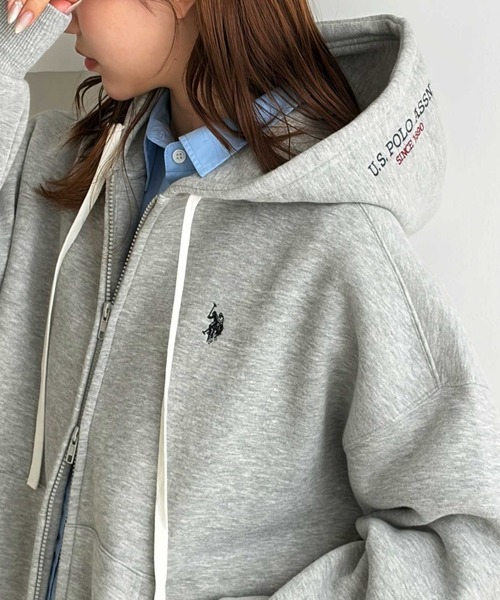日本🇯🇵連線 U.S. POLO ASSN. X GeeRA 刺繡寬鬆雙拉鍊大連帽衫 夾克 連帽衫 長袖 刺繡 外套 連帽外套 4色(任買兩件711免運)/預購