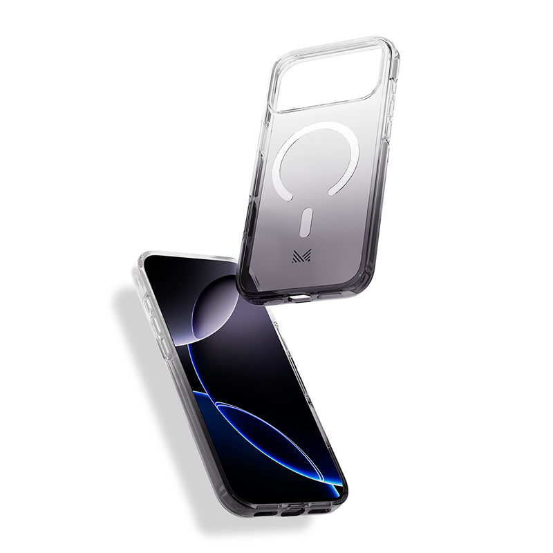 for iPhone 17 | ESSENTIALS｜ Magnetic Charging Compatible Shockproof Hybrid Case - Transparent Charcoal