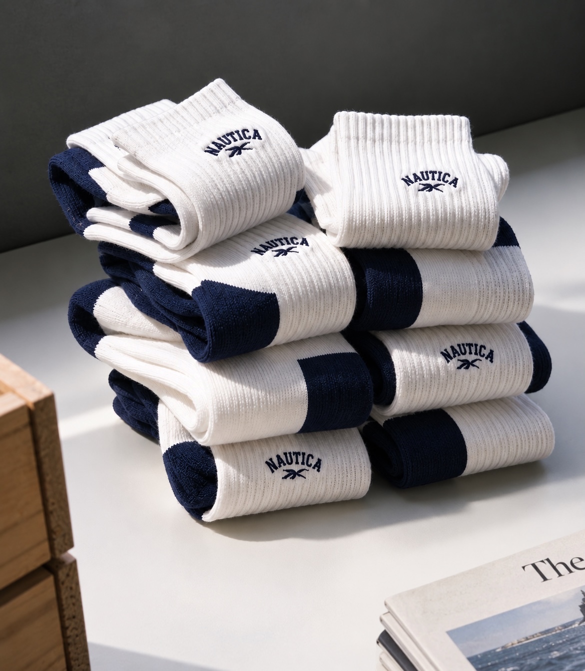 🚢 Reebok × NAUTICA 限定の 日本限定 聯名款 3入組 長襪