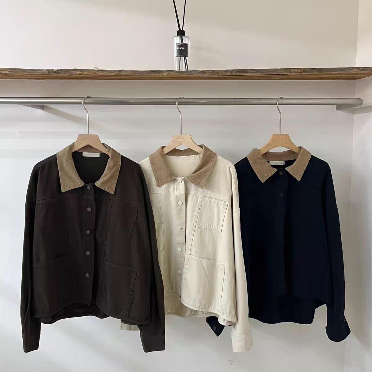 LU7115 燈芯絨領工裝外套
