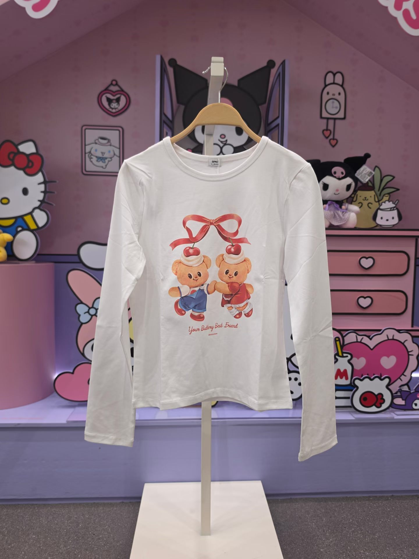 《限時團購優惠》SPAO卡通長袖 t-shirt butter bear
