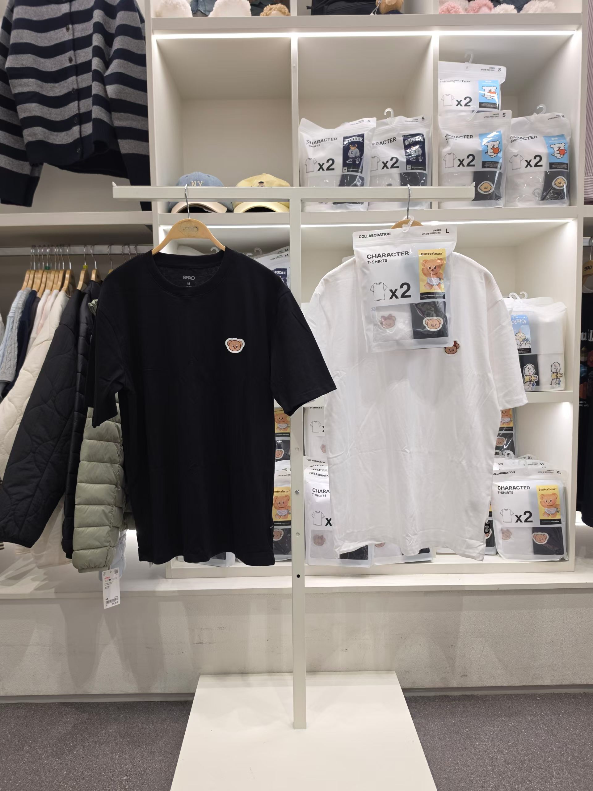 《限時團購優惠》SPAO卡通短袖 t-shirt 兩件裝 butter bear
