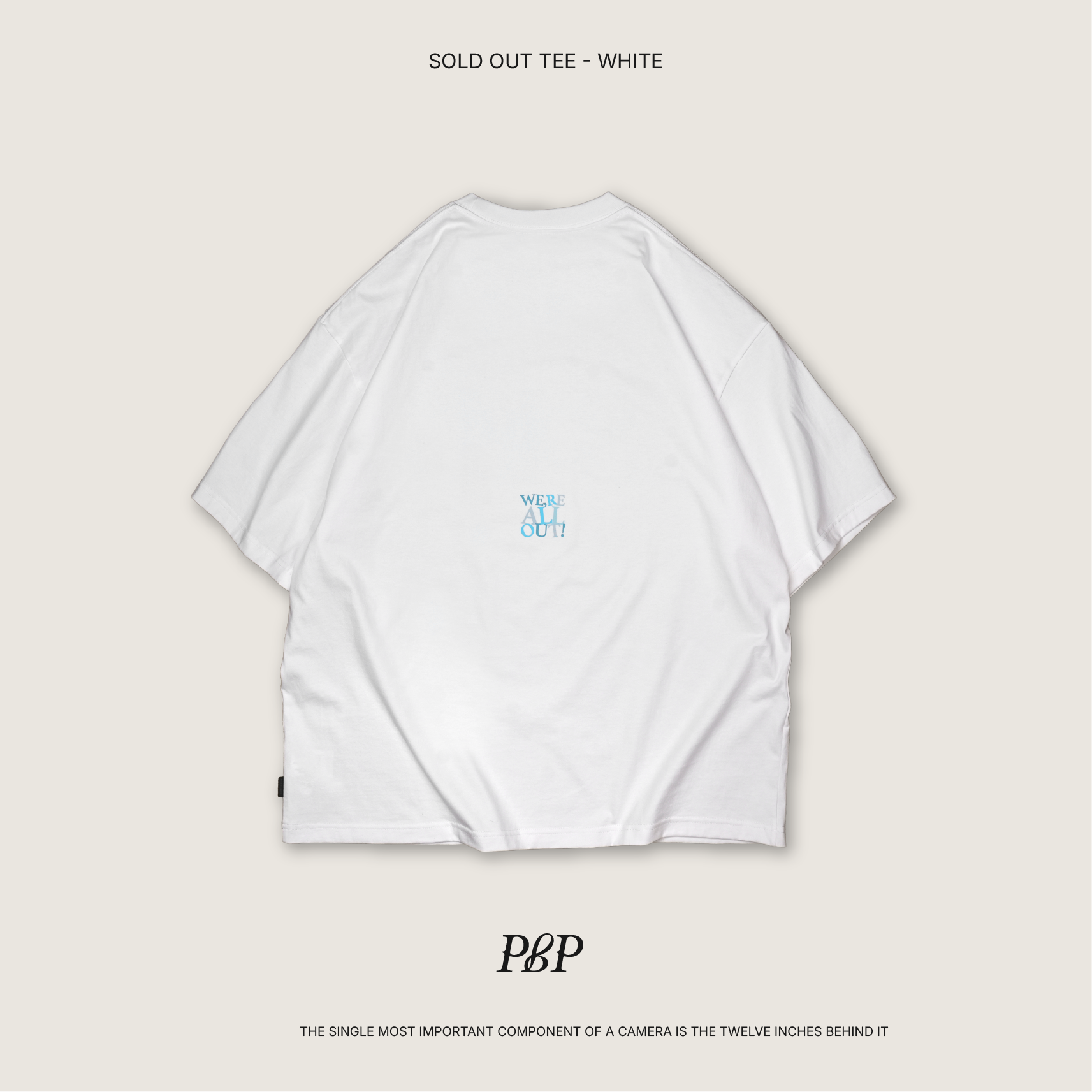 P.B.P - SOLD OUT TEE  - WHITE/BLUE