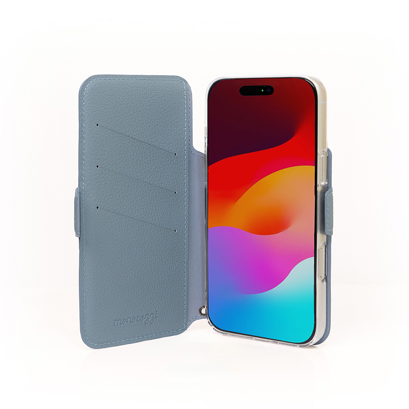🇯🇵 Exclusive in Japan 🇯🇵 for iPhone 17 | EXQUISITE | Premium Pebble Leather Folio Case - Blue
