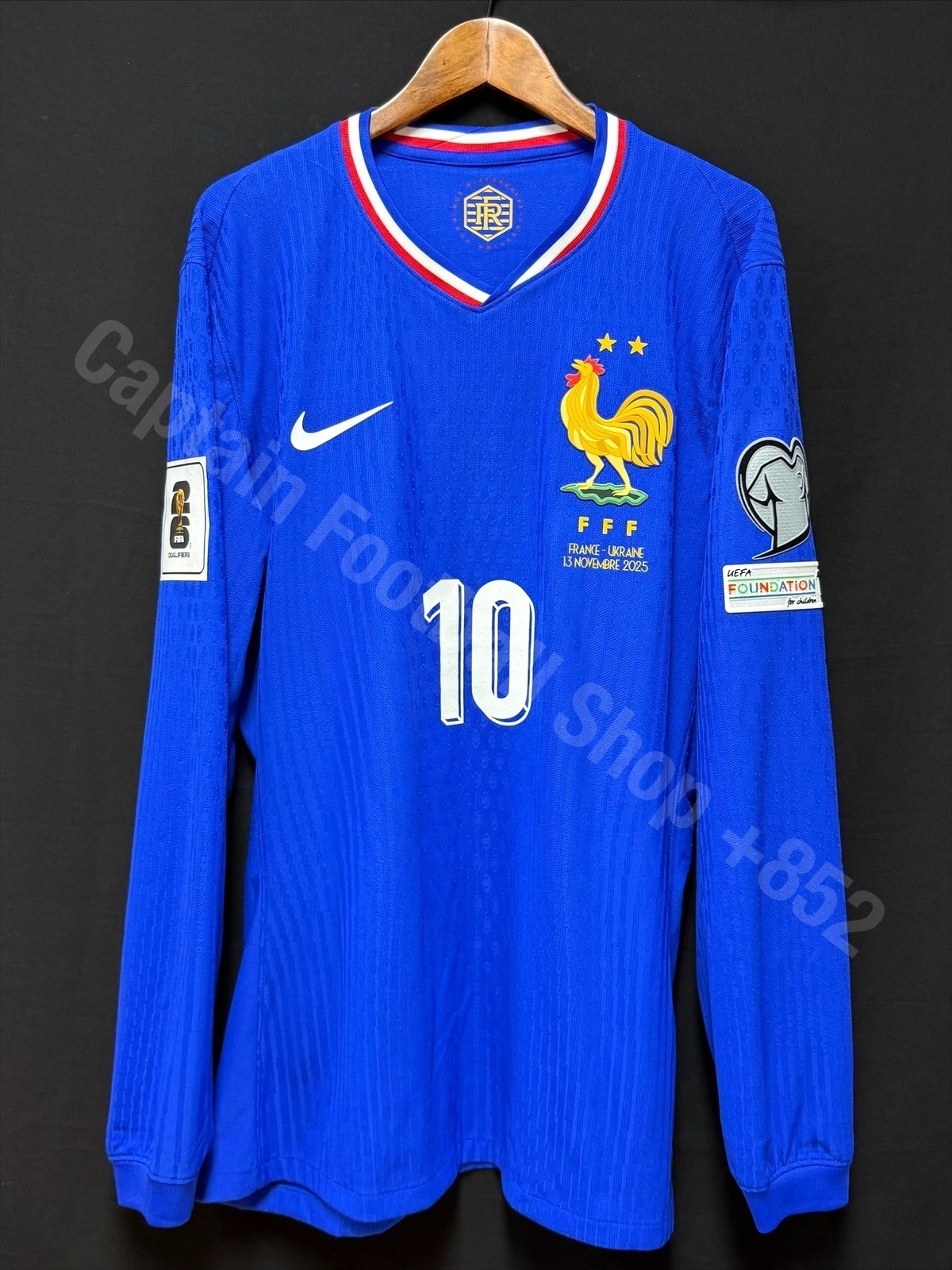 (Player Issue) France 2024-2025 Nike L/S Home Player Issue Shirt #10 MBAPPE