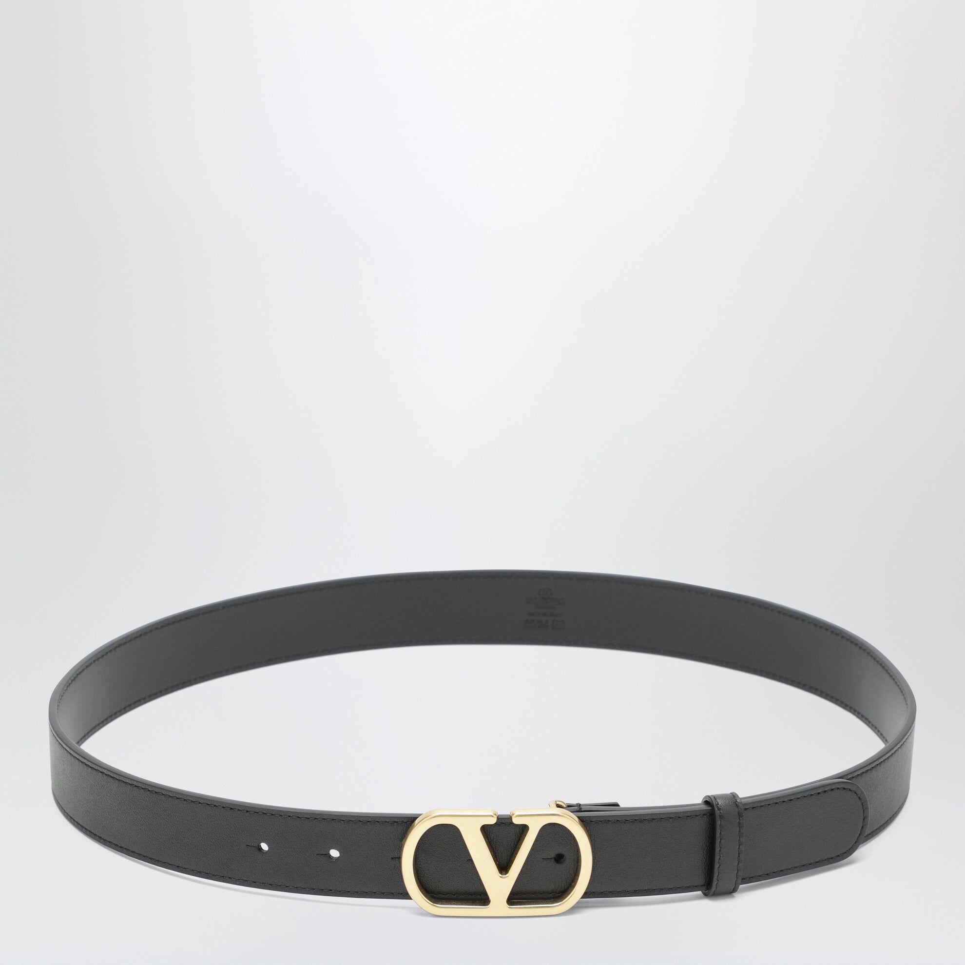 1FF0918-266 [VALENTINO] VLogo Signature 小牛皮腰帶 黑色 #9W0T0SM3ZDM (EU)