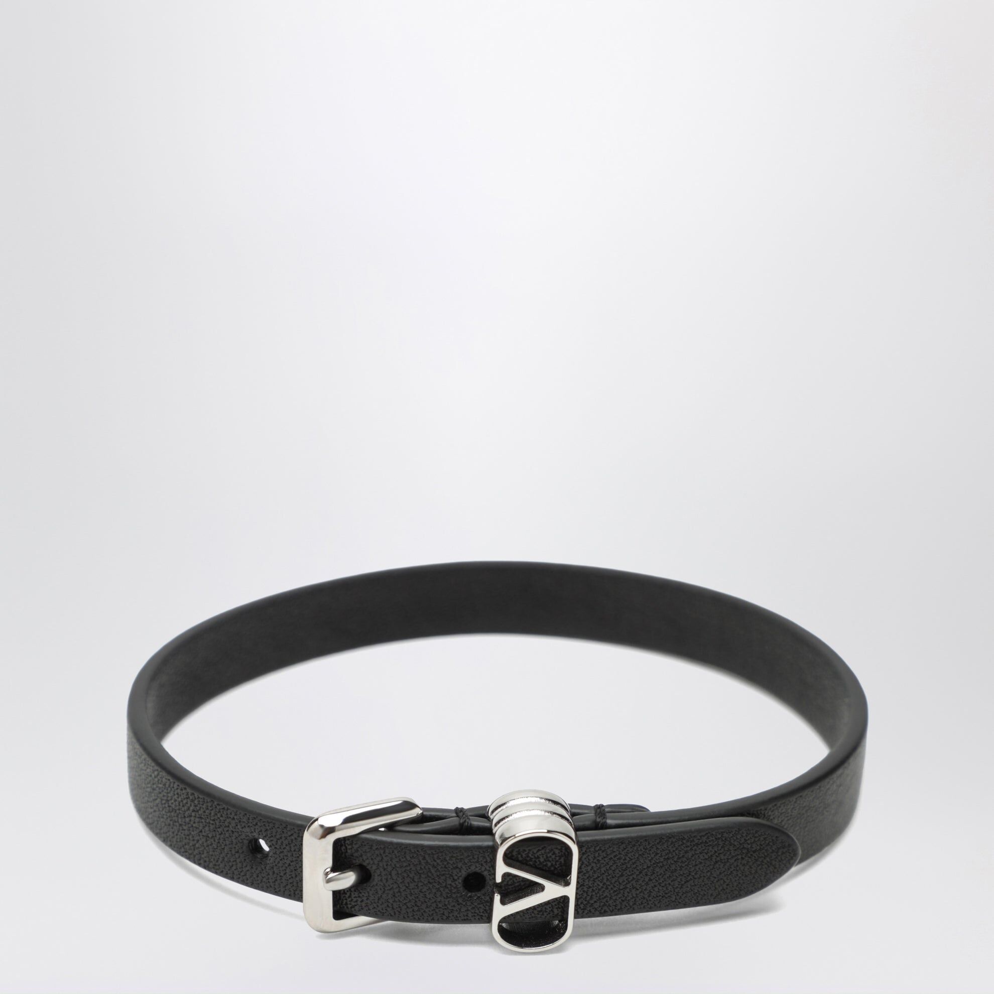1FF0918-278 [VALENTINO] VLogo Signature 皮革手鏈 黑色 #9Y0J0AH7FXJ (EU)