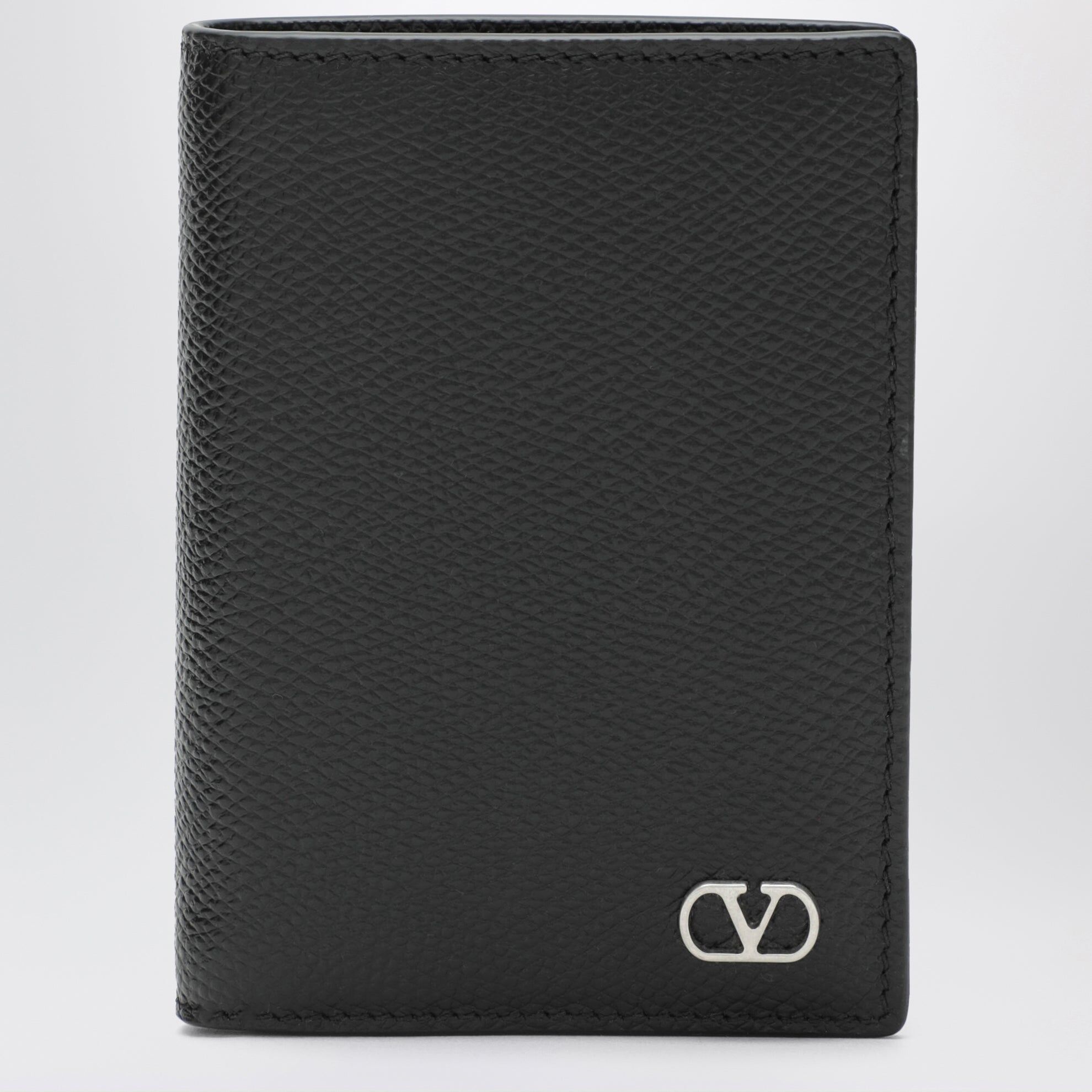 1FF0918-283 [VALENTINO] 黑色 VLogo Signature 粒面皮革銀包 黑色 #9Y0P0AP1UAG (EU)