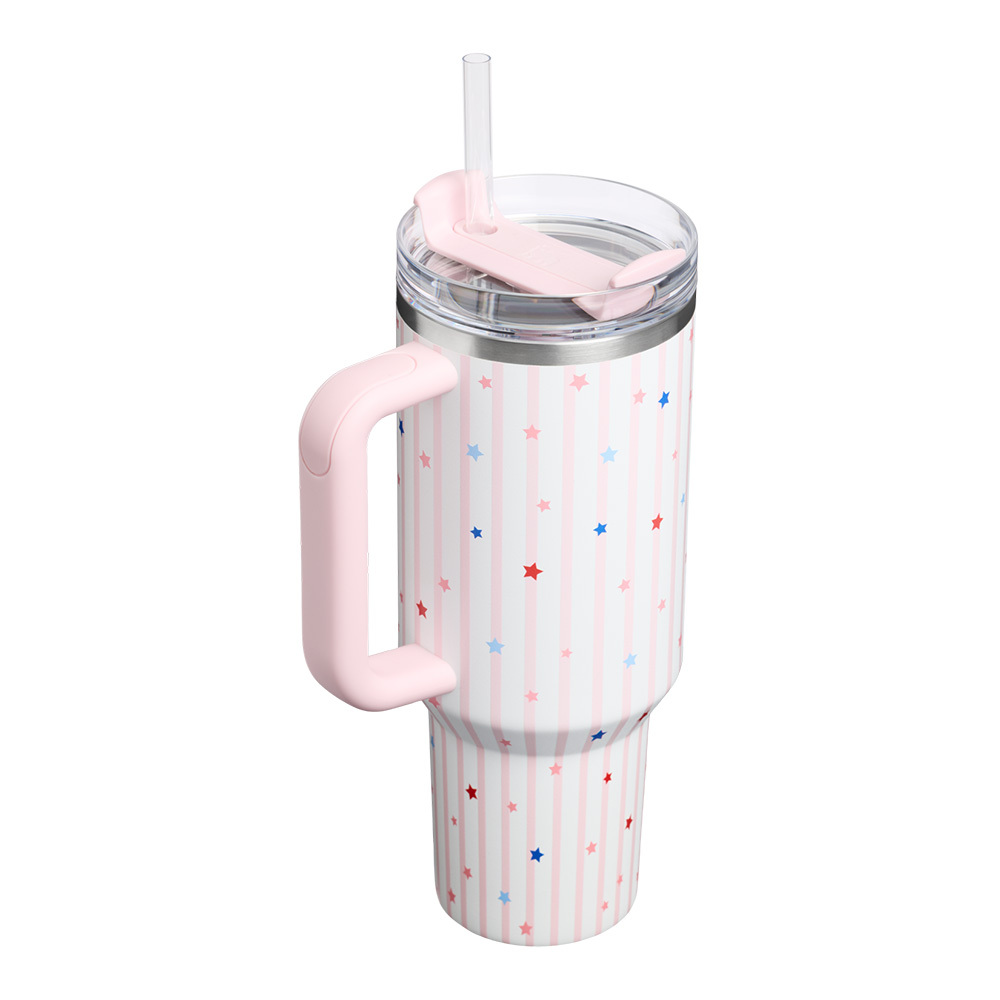 STANLEY THE QUENCHER H2.0 FLOWSTATE™ 30OZ PINK STARRY STRIPES