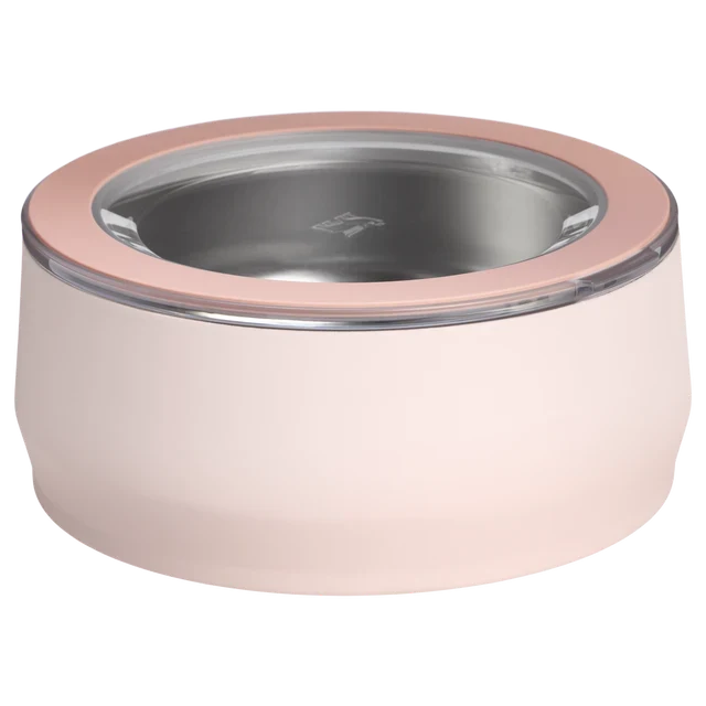 現貨丨Stanley Pet Bowl 雙層不鏽鋼寵物碗 二合一防濺蓋丨可入洗碗機 ROSE QUARTZ