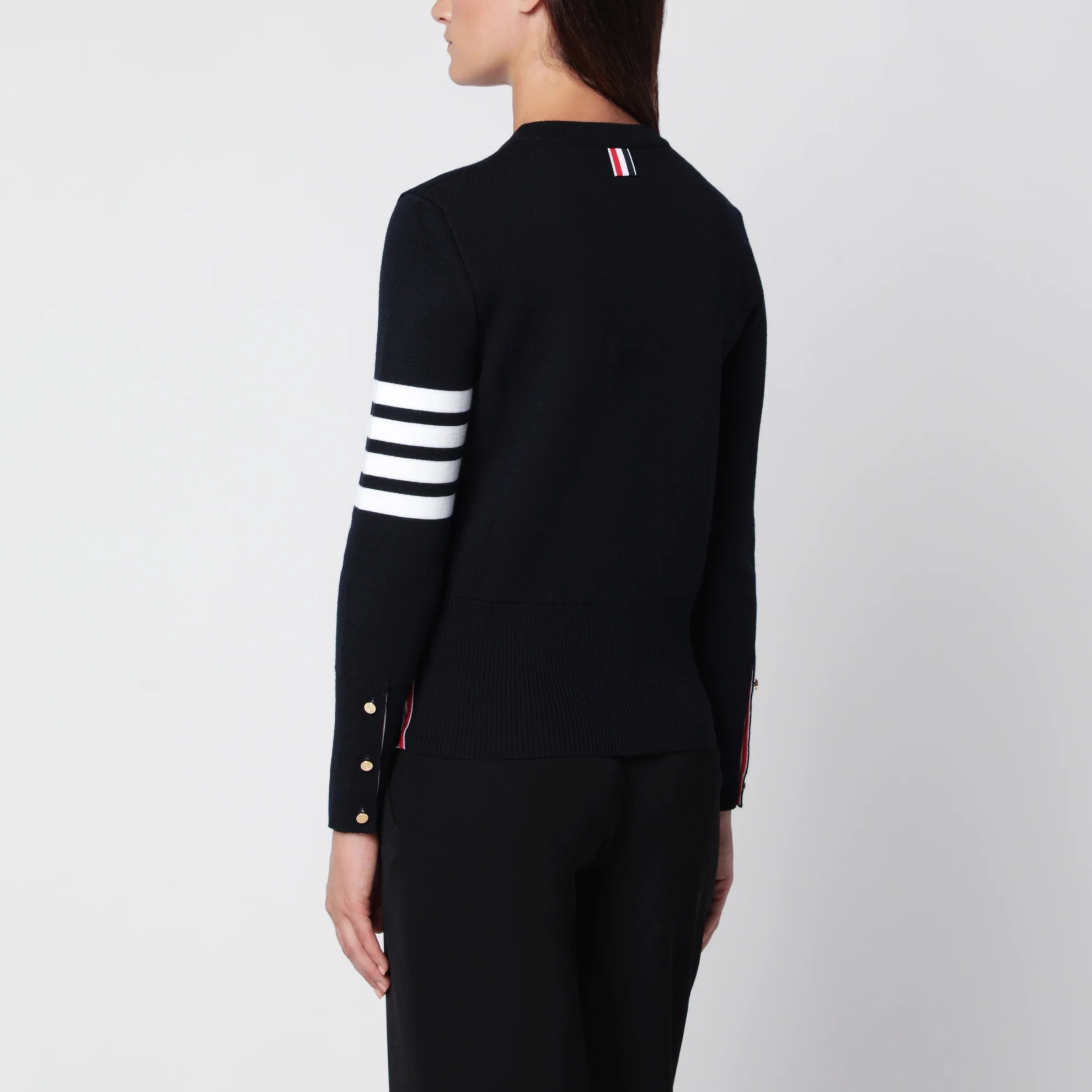 1FF0918-260 [THOM BROWNE] 4-Bar Milano 針織美麗諾羊毛毛衣 海軍藍 #FKA239A00014 (EU)