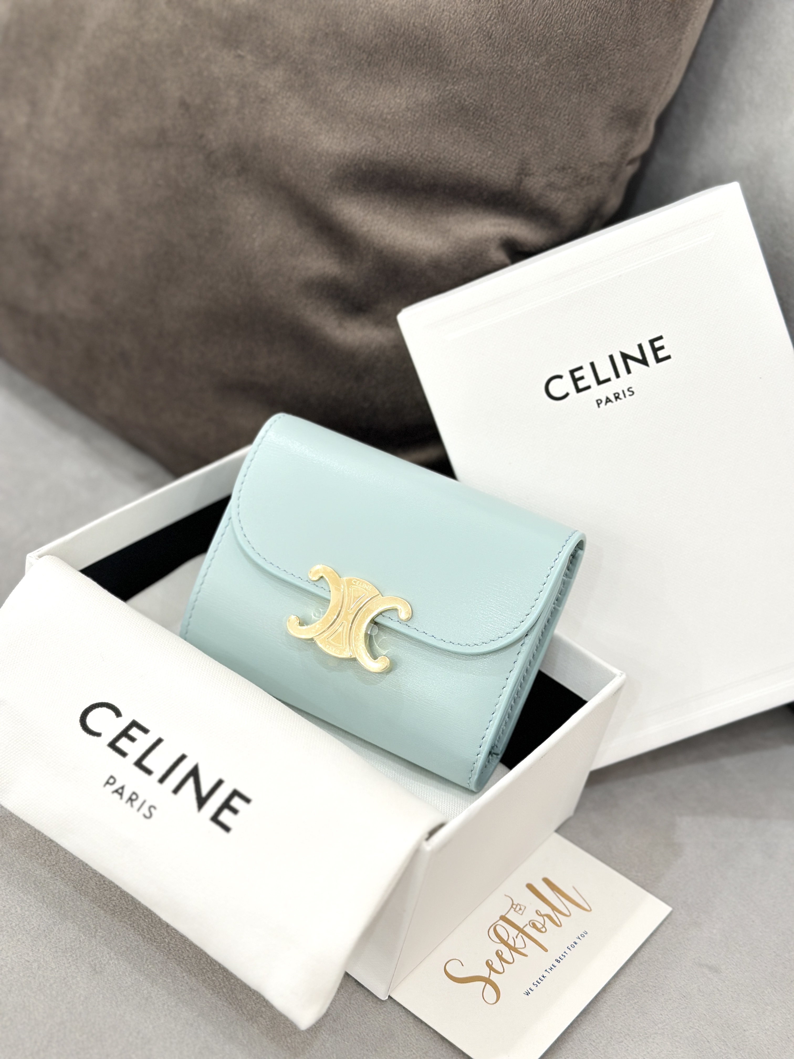 CELINE Triomphe Small Flap Wallet