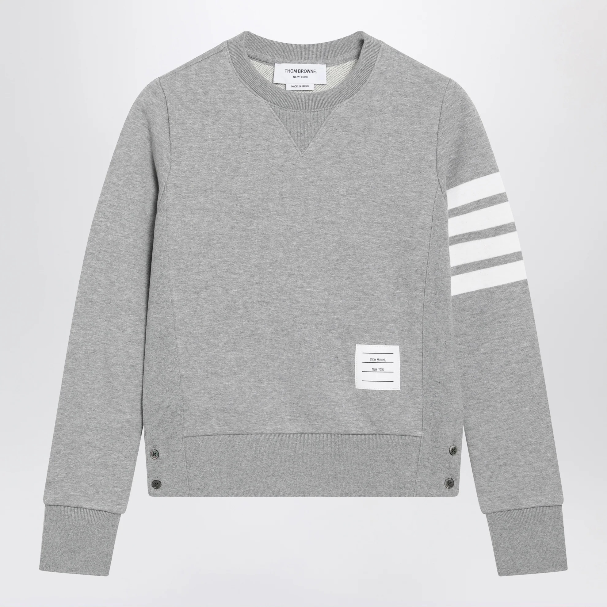 1FF0918-259 [THOM BROWNE] 經典棉質平紋 T 恤 淺灰色 #FJT002A00535 (EU)