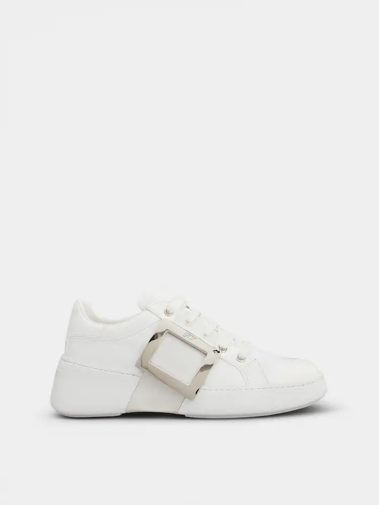 1FF0918-246 [ROGER VIVIER] Viv' Skate 金屬搭扣運動鞋 白色 #RVW54226150LXQ (EU)