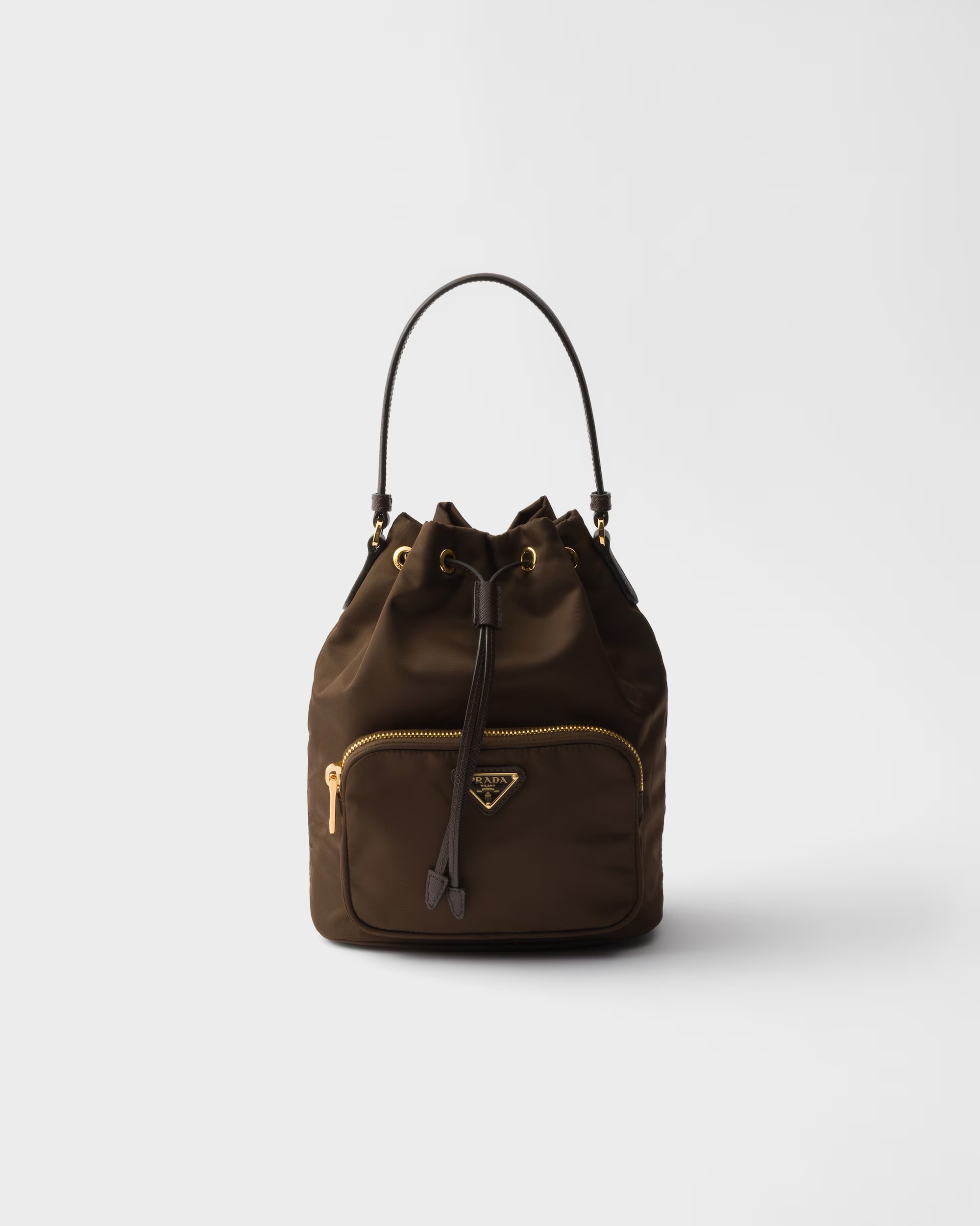 1FF0918-229 [PRADA] 皮革肩揹袋 焦啡色 #1BH038UOPRV44 (EU)