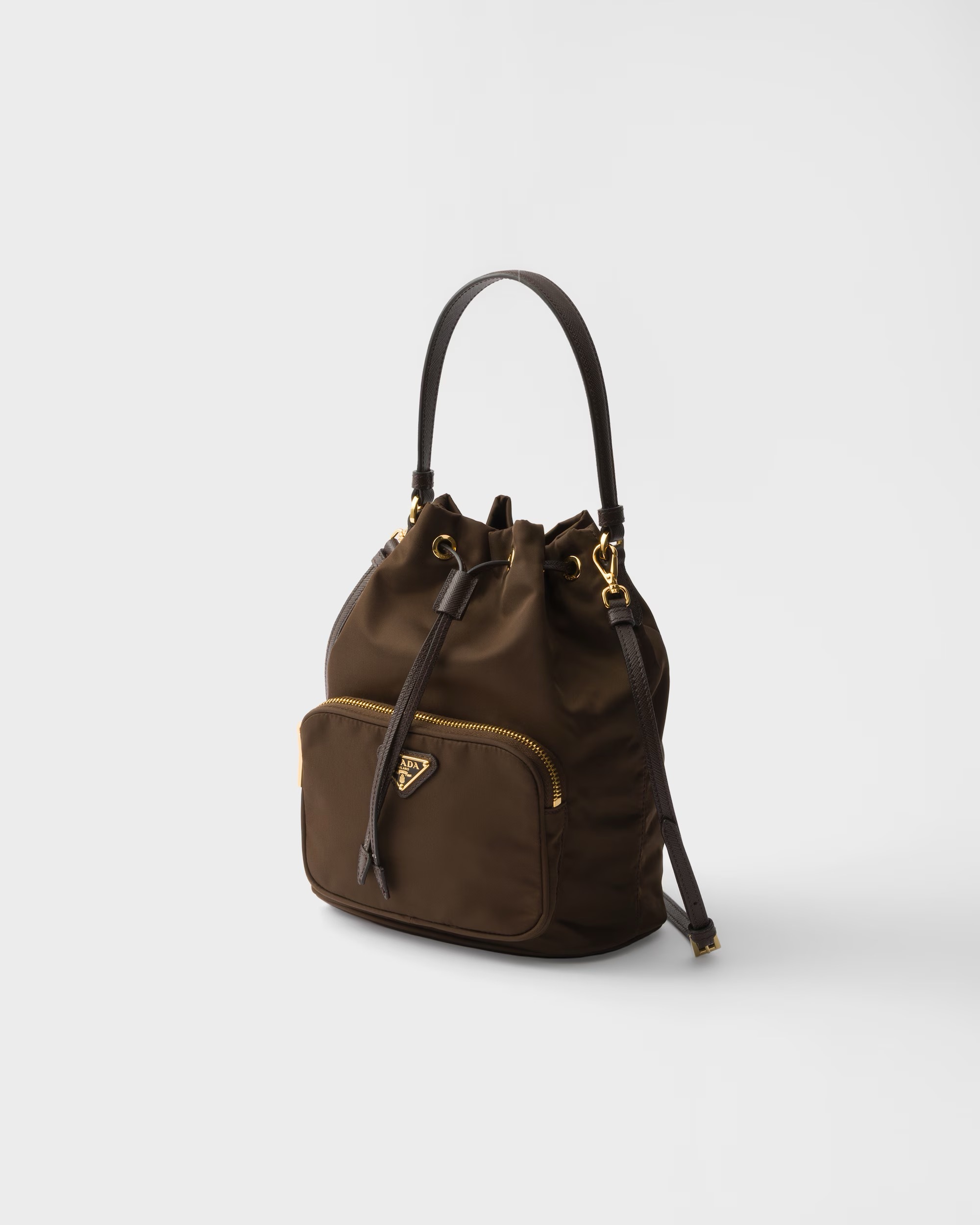 1FF0918-229 [PRADA] 皮革肩揹袋 焦啡色 #1BH038UOPRV44 (EU)
