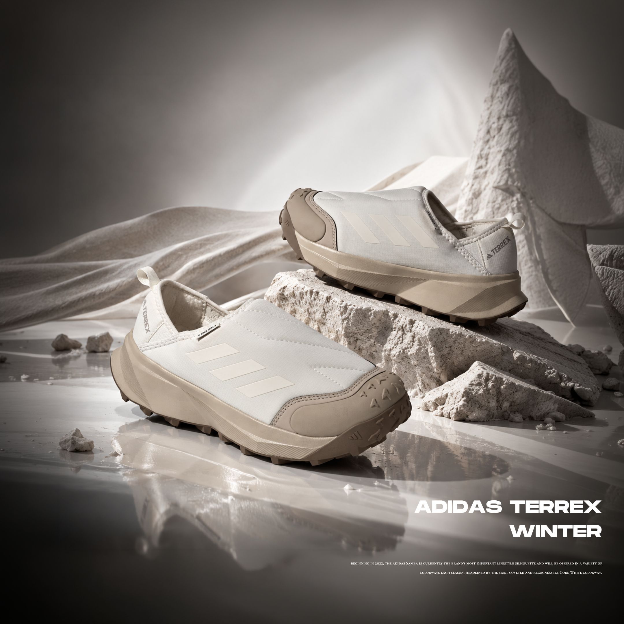NICEDAY 代購 Adidas Terrex Winter 白 米白 卡其 奶油 一腳蹬 生活 輕便 拖鞋 懶人 KI8309
