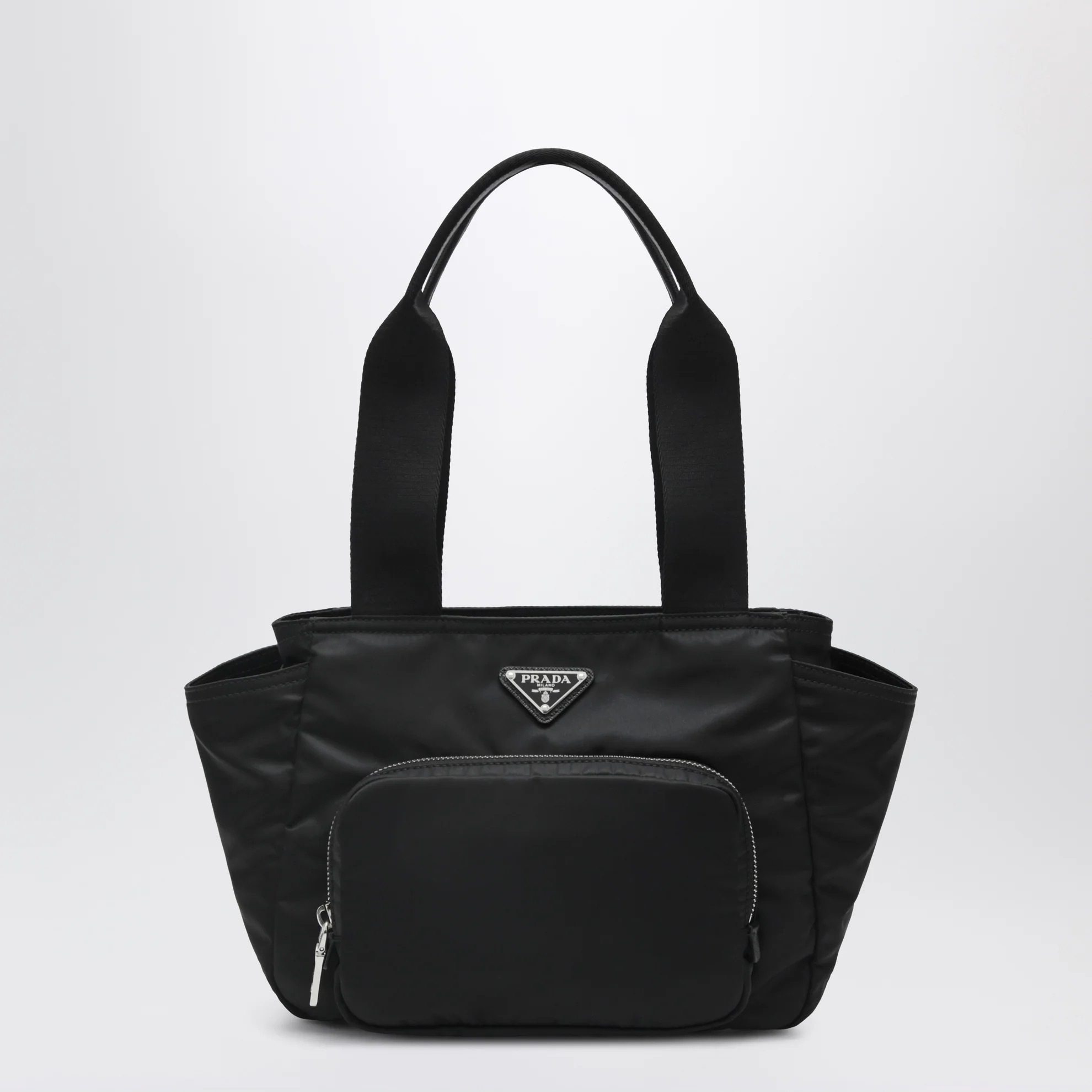 1FF0918-228 [PRADA] 皮革托特袋 黑色 #1BG582OOORV44 (EU)