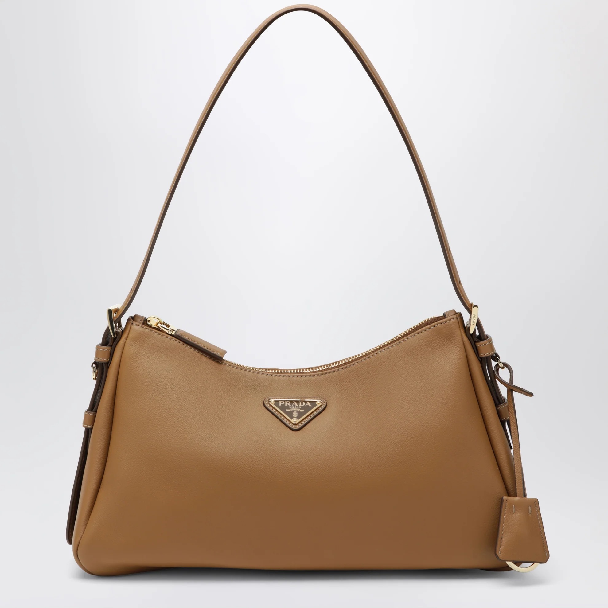 1FF0918-226 [PRADA] 皮革肩揹袋 焦糖色 0 #1BC229LVM2CYS (EU)