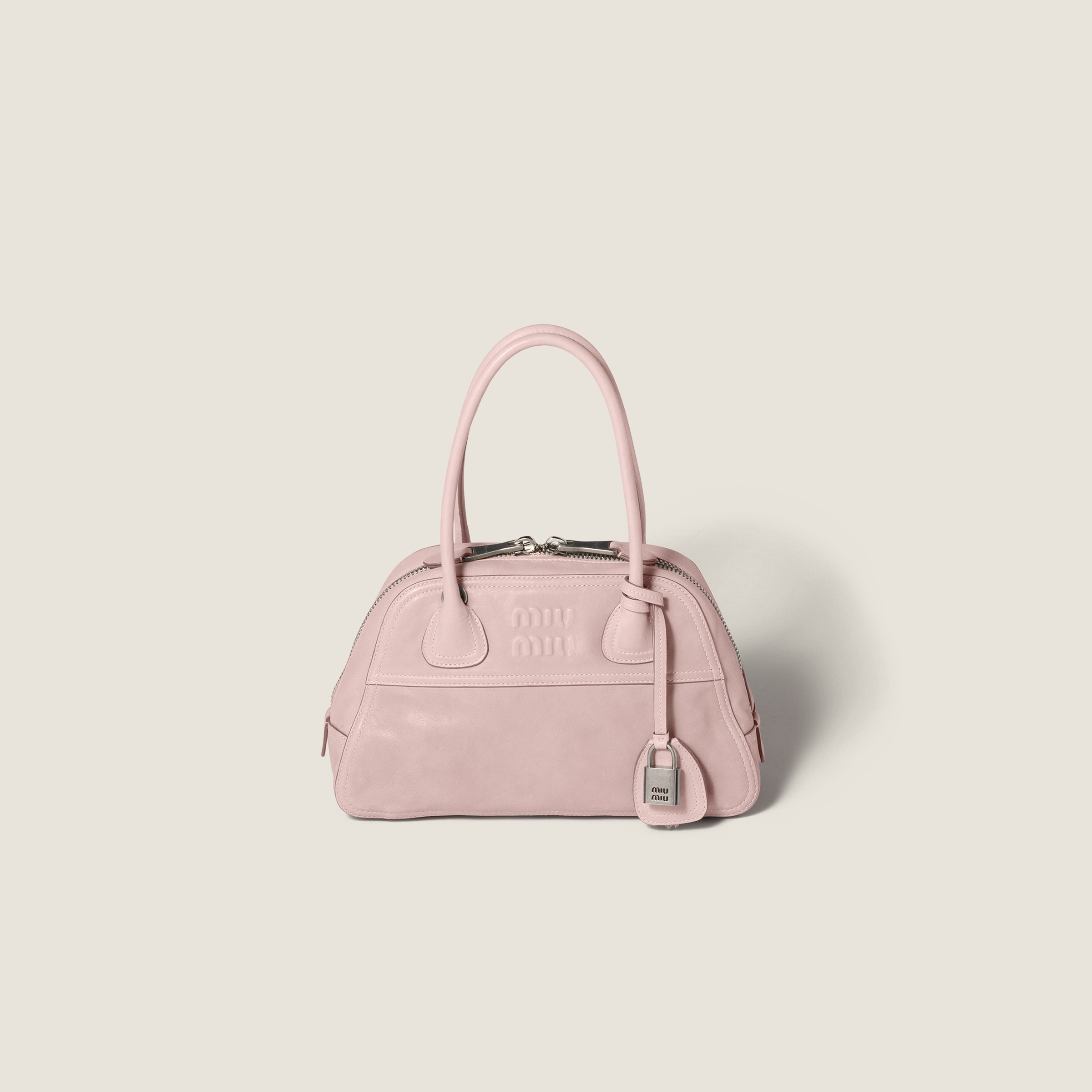 1FF0918-151 [MIU MIU] Aventure 納帕皮革手袋 蛋白石色 #5BB200OOO2BBL (EU)