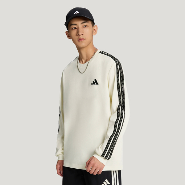 Adidas 愛迪達 St 3st Ls Tee KX0485 男 長袖上衣 休閒長袖 純棉 白