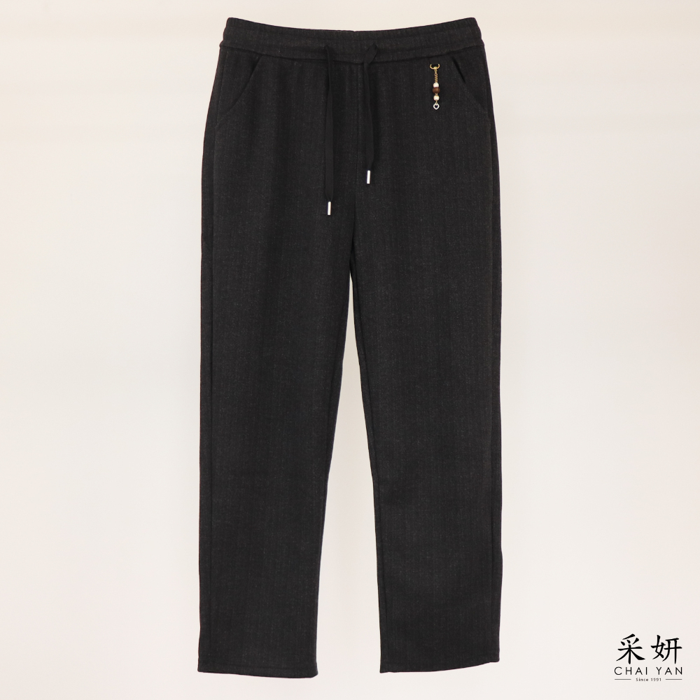 雙色厚磅高密微錐形長褲