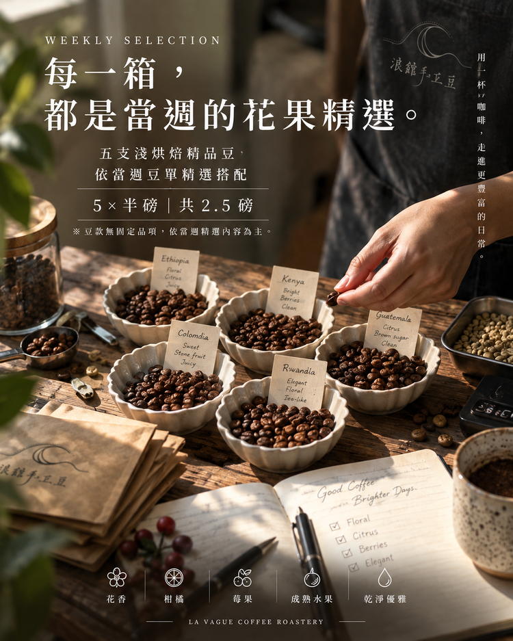 花果香藏寶箱｜5 支精品豆