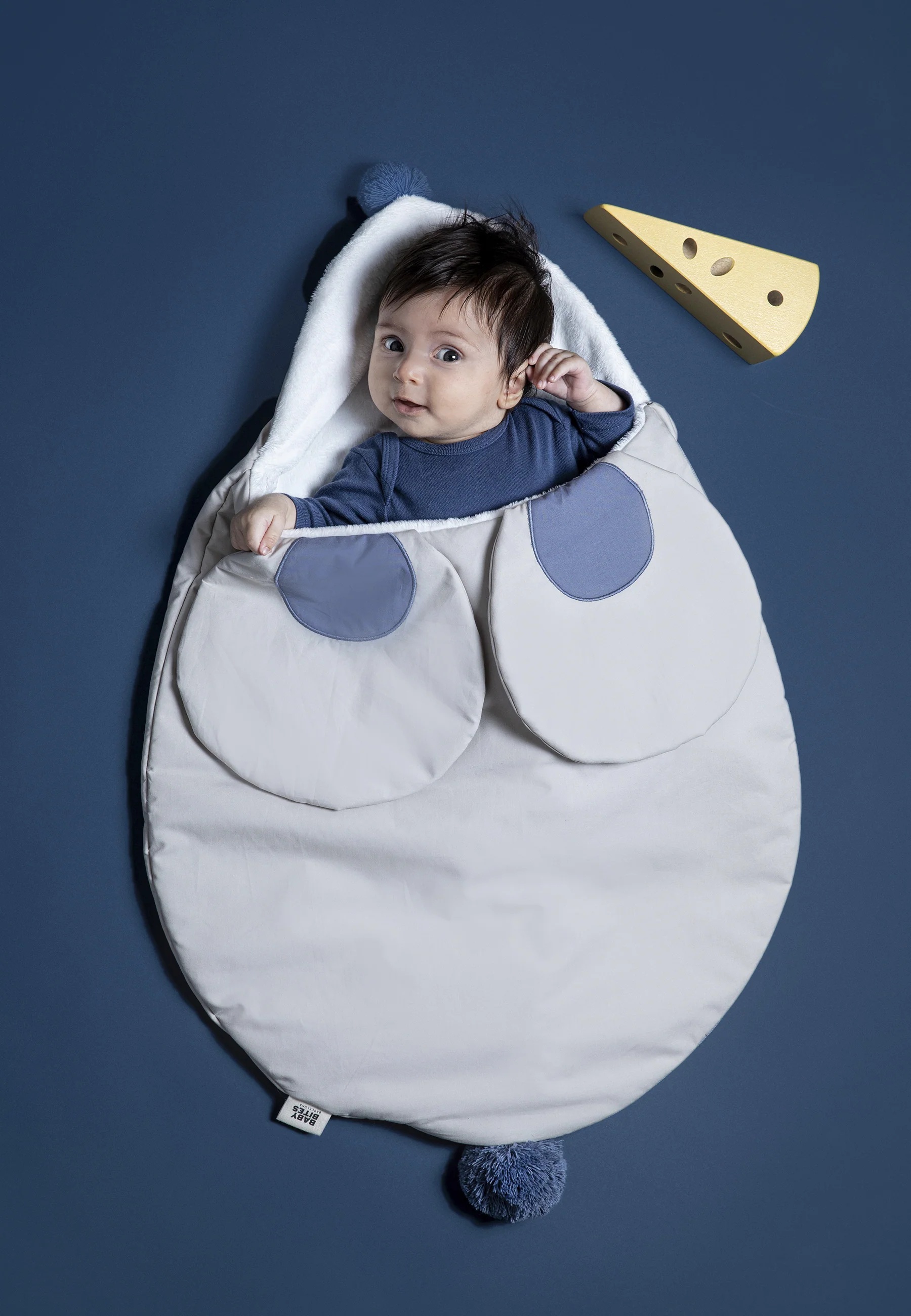 【BABY BITES】Newborn Sleeping Bag - Blue Mouse