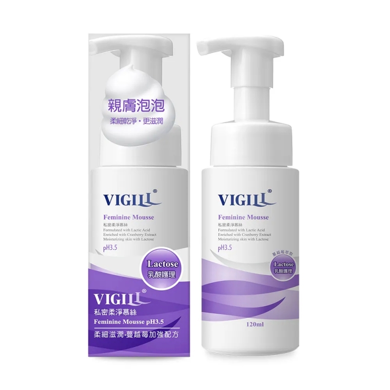 婦潔 VIGILL 私密柔淨慕絲(加強乳酸) 120ml【pH平衡高乳酸】
