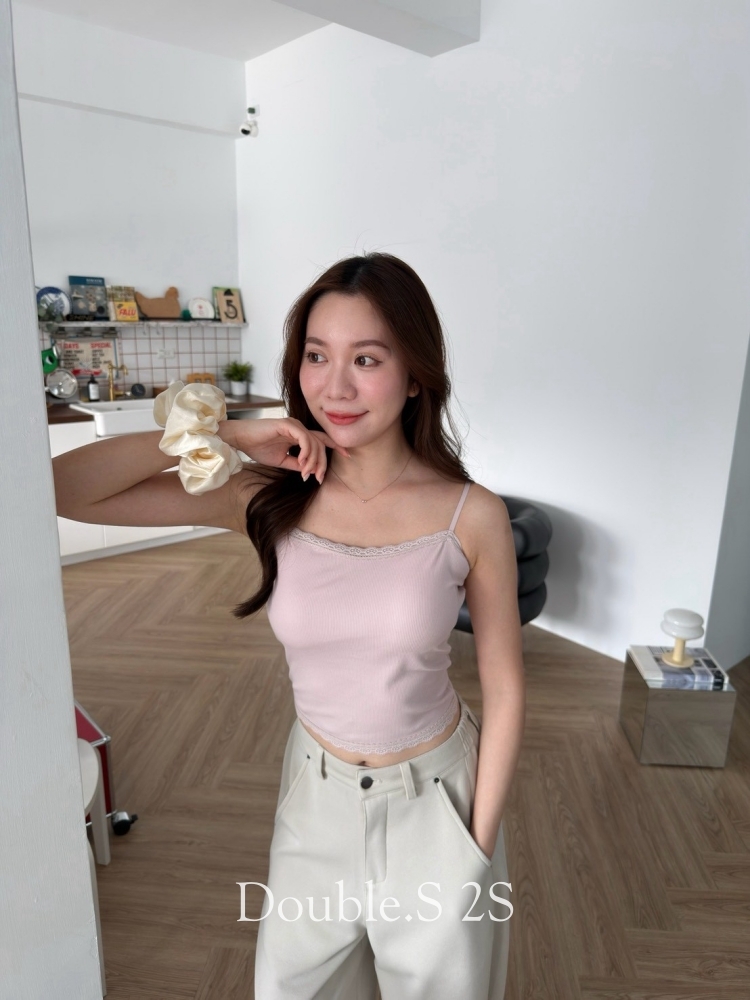 法式小蕾絲滾邊BRA TOP*4色