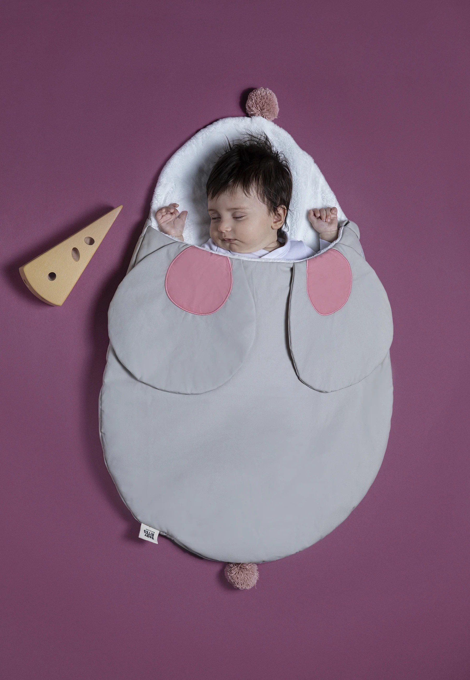 【BABY BITES】Newborn Sleeping Bag - Pink Mouse