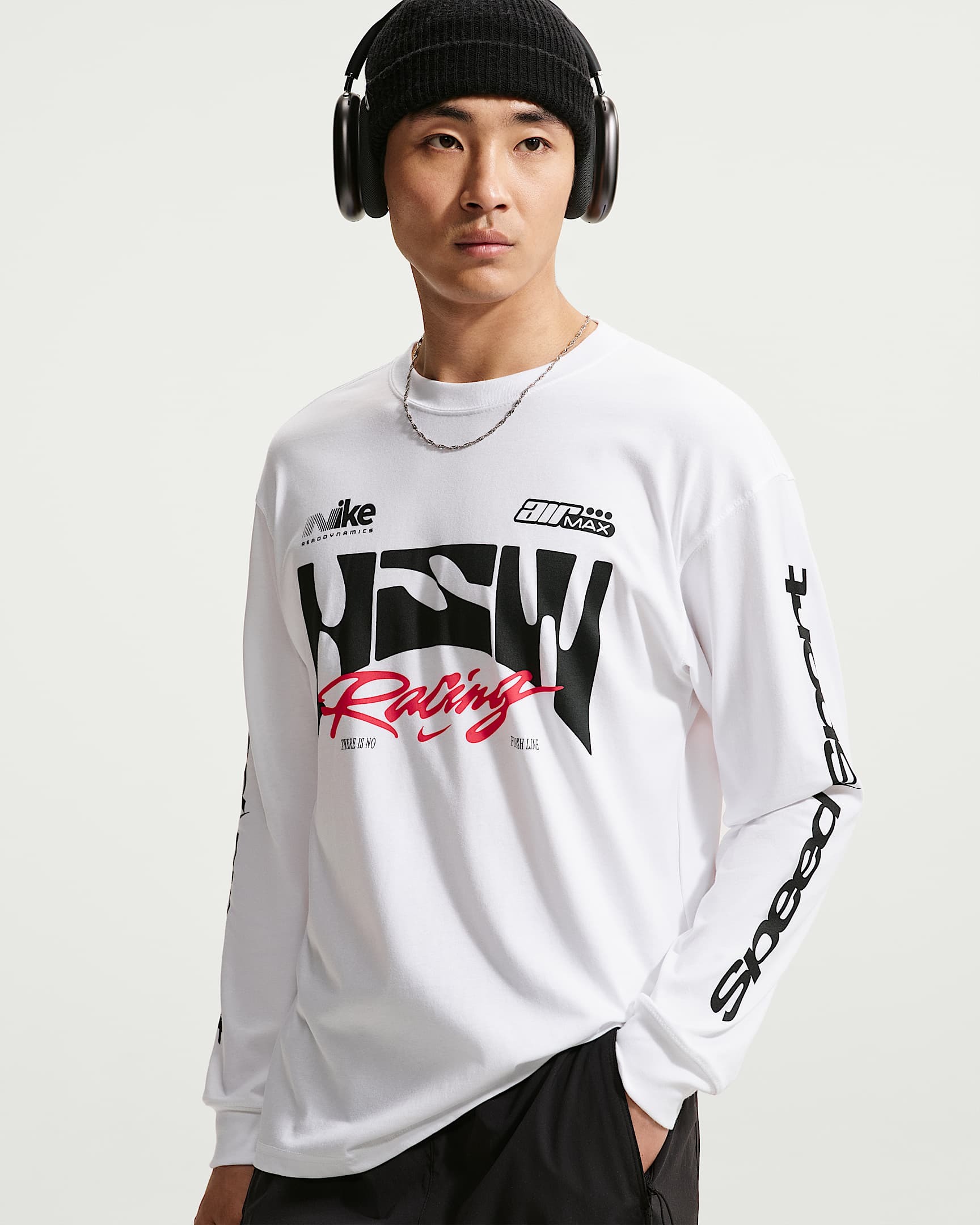 男款 NIKE AS U NSW TEE LSE LS SWOOSH SPE 白色 黑色 寬鬆 印花 純棉 休閒 長T【IM3782】NKTF