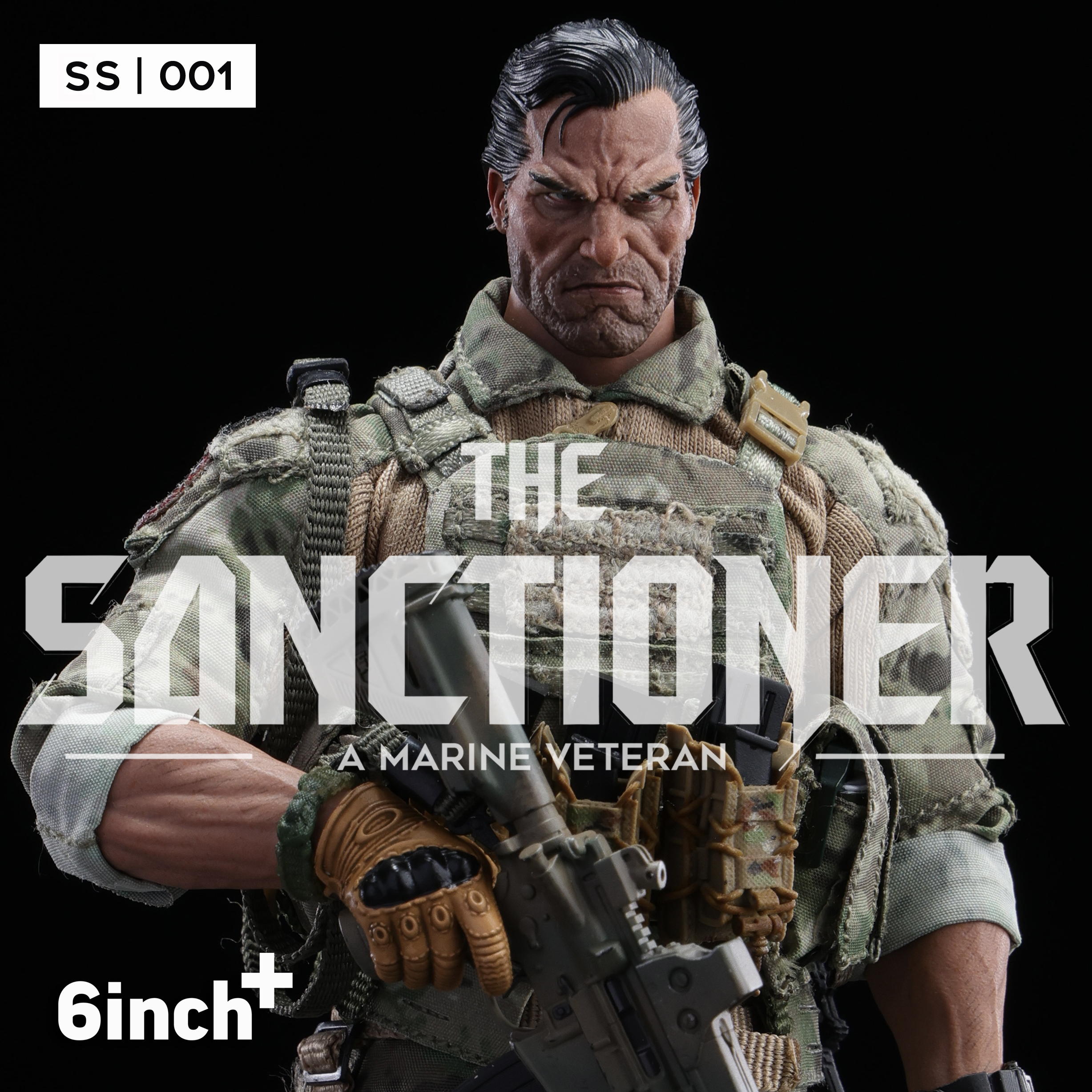 (Pre-Order) 6 Inch+  1/12 The Sanctioner Action Figure (SS001) + KIT Pack (OL-010)