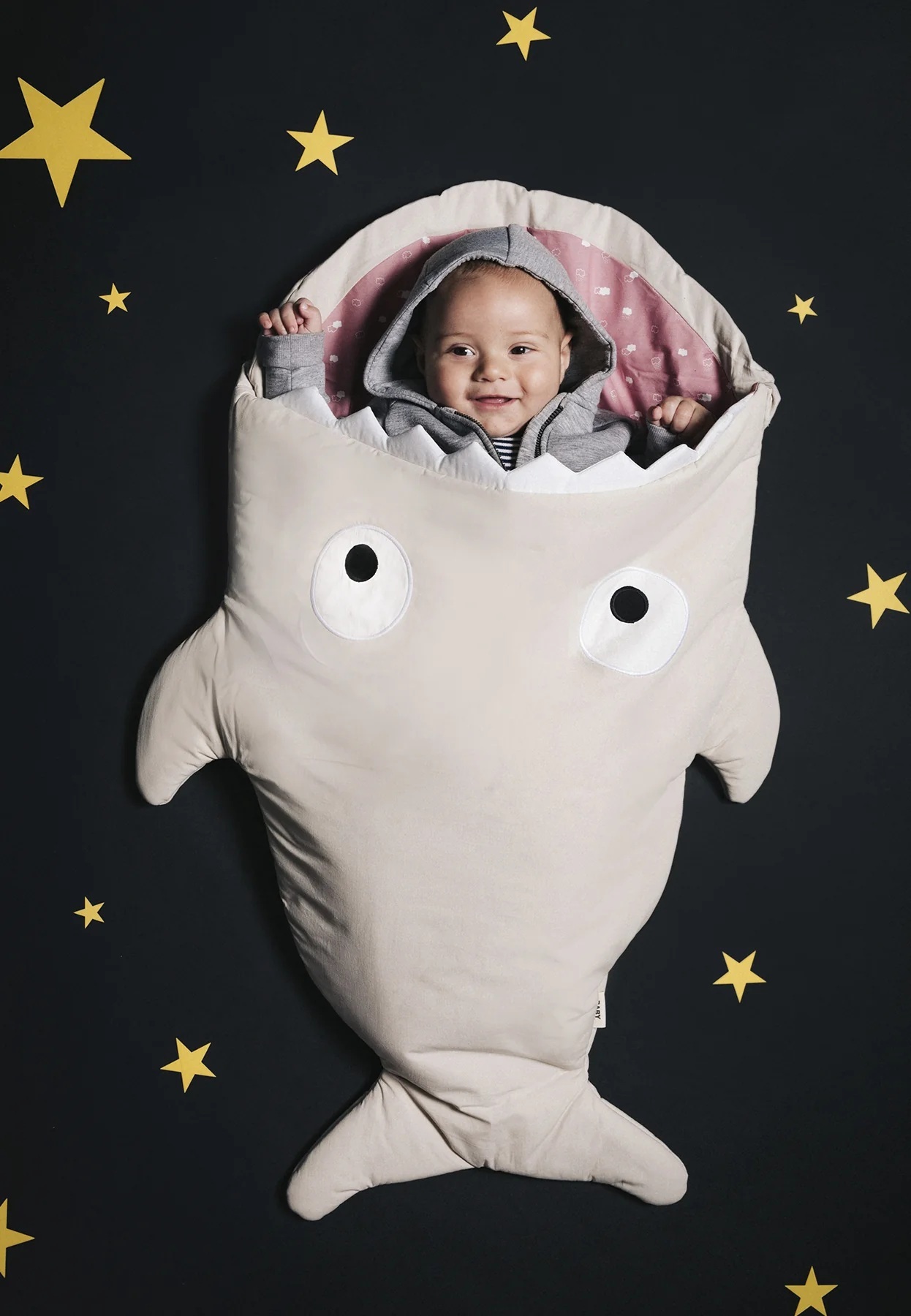 【BABY BITES】Baby Sleeping Bag - Stone Grey Shark