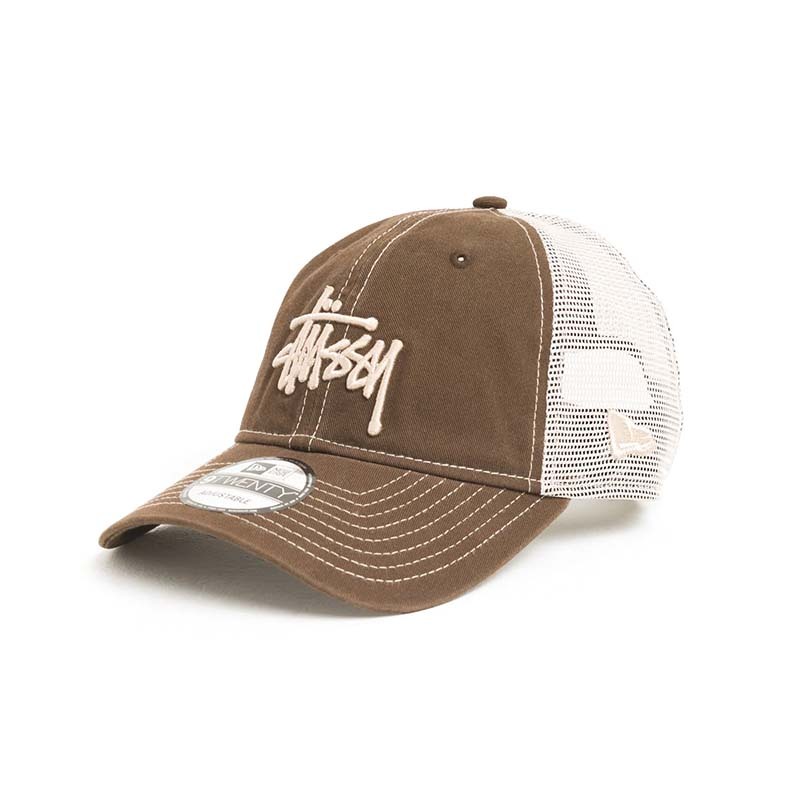Stussy 9twenty Washed Basic Trucker Mocha 卡車帽 帽子 摩卡 咖啡色 1311164-MA [台灣現貨]