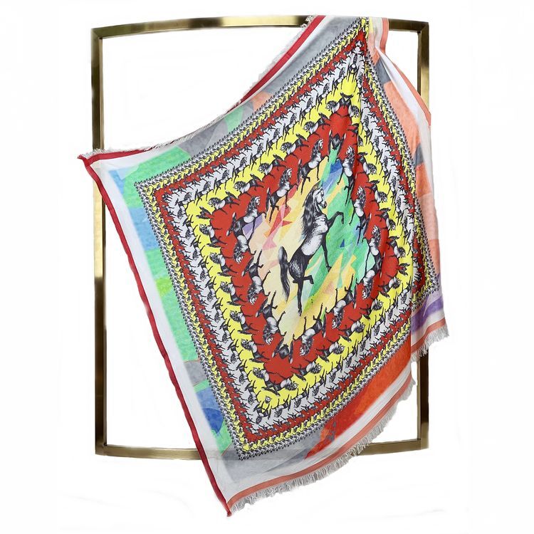 WA40 Scarfesia 印度手工絲巾 方巾 (703078)