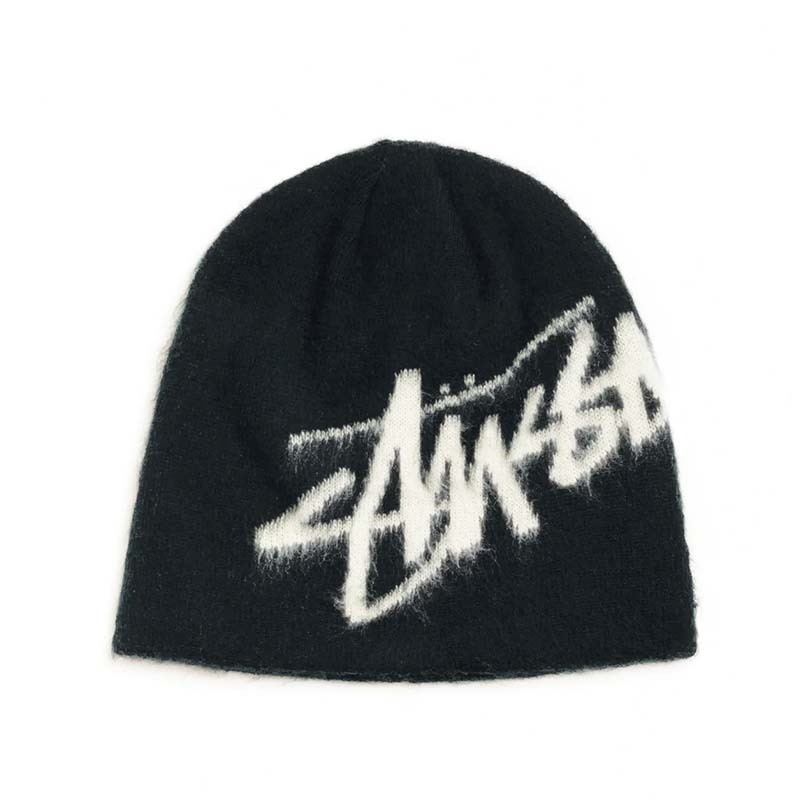 Stussy Brushed Out Stock Skullcap Black 針織帽 毛帽 黑色 1321191-BK [台灣現貨]