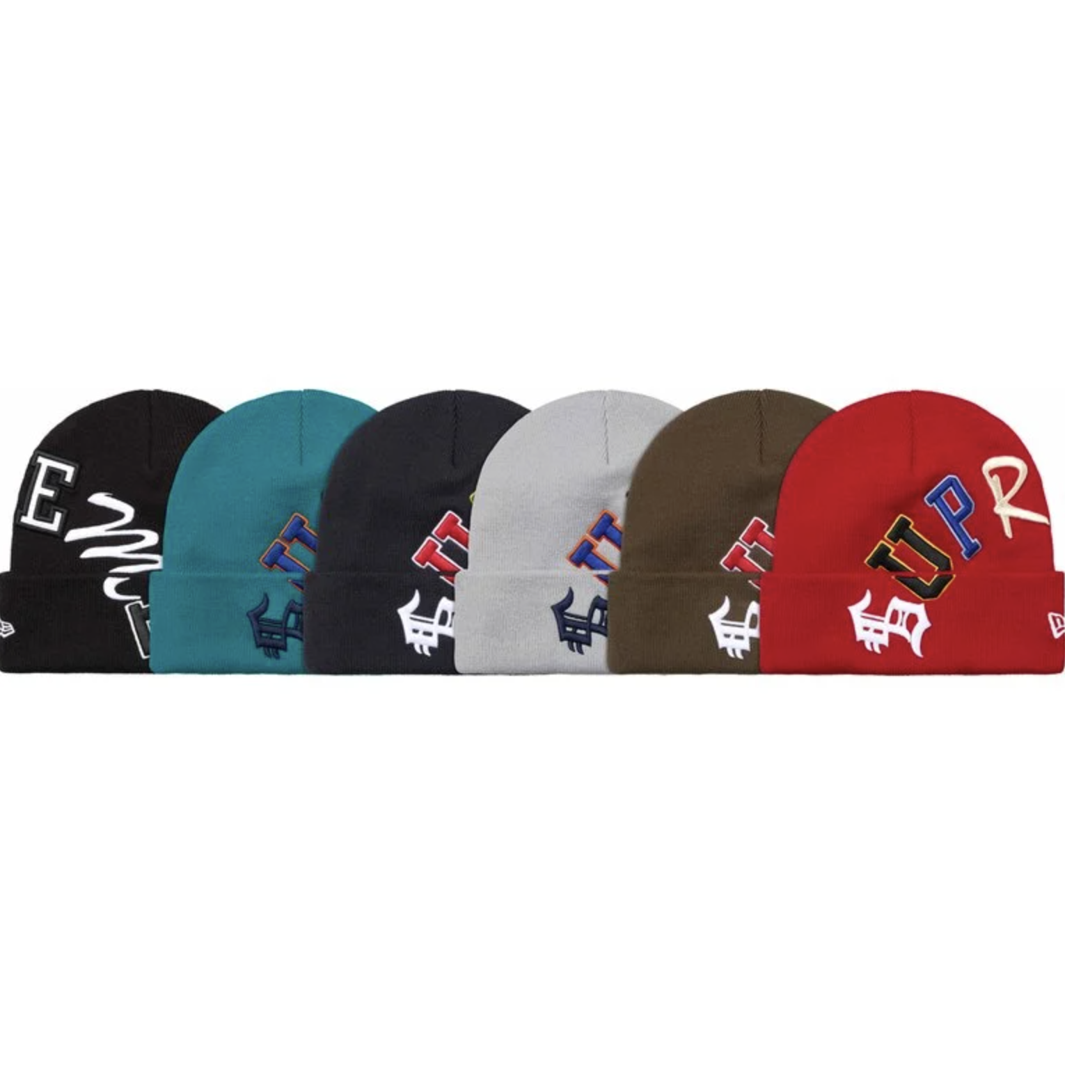 SUPREME NEW ERA ARC BEANIE  立體 電繡 LOGO 毛帽 紅色/黑色/灰色/深藍/綠色/咖啡色-FW26BN36