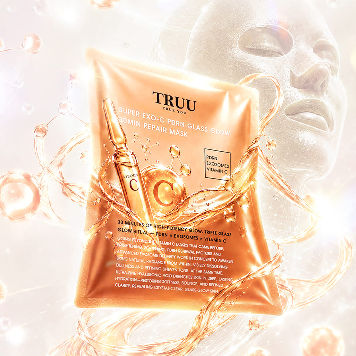 TRUU 超能亮PDRN外泌C 30分鐘面膜(1片)