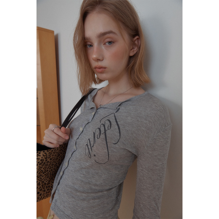 LETERIE｜Lettering Button 修身鈕扣 Cardigan