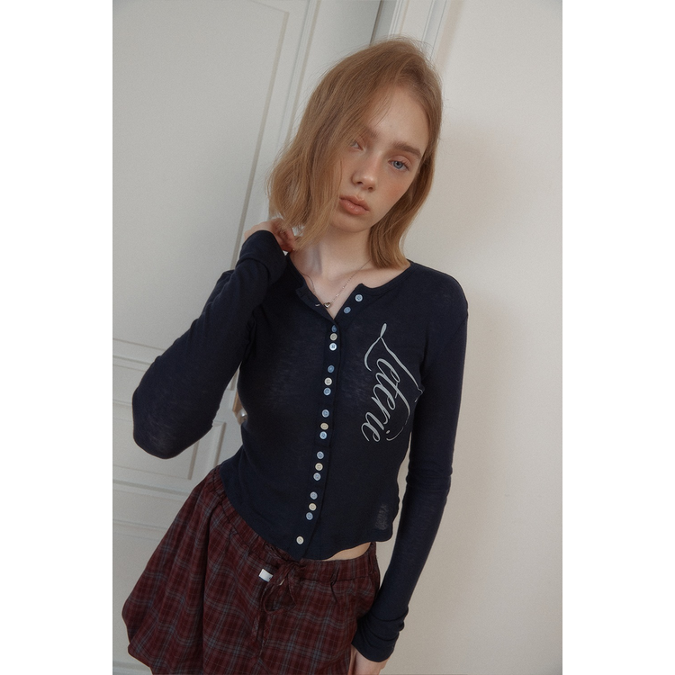LETERIE｜Lettering Button 修身鈕扣 Cardigan