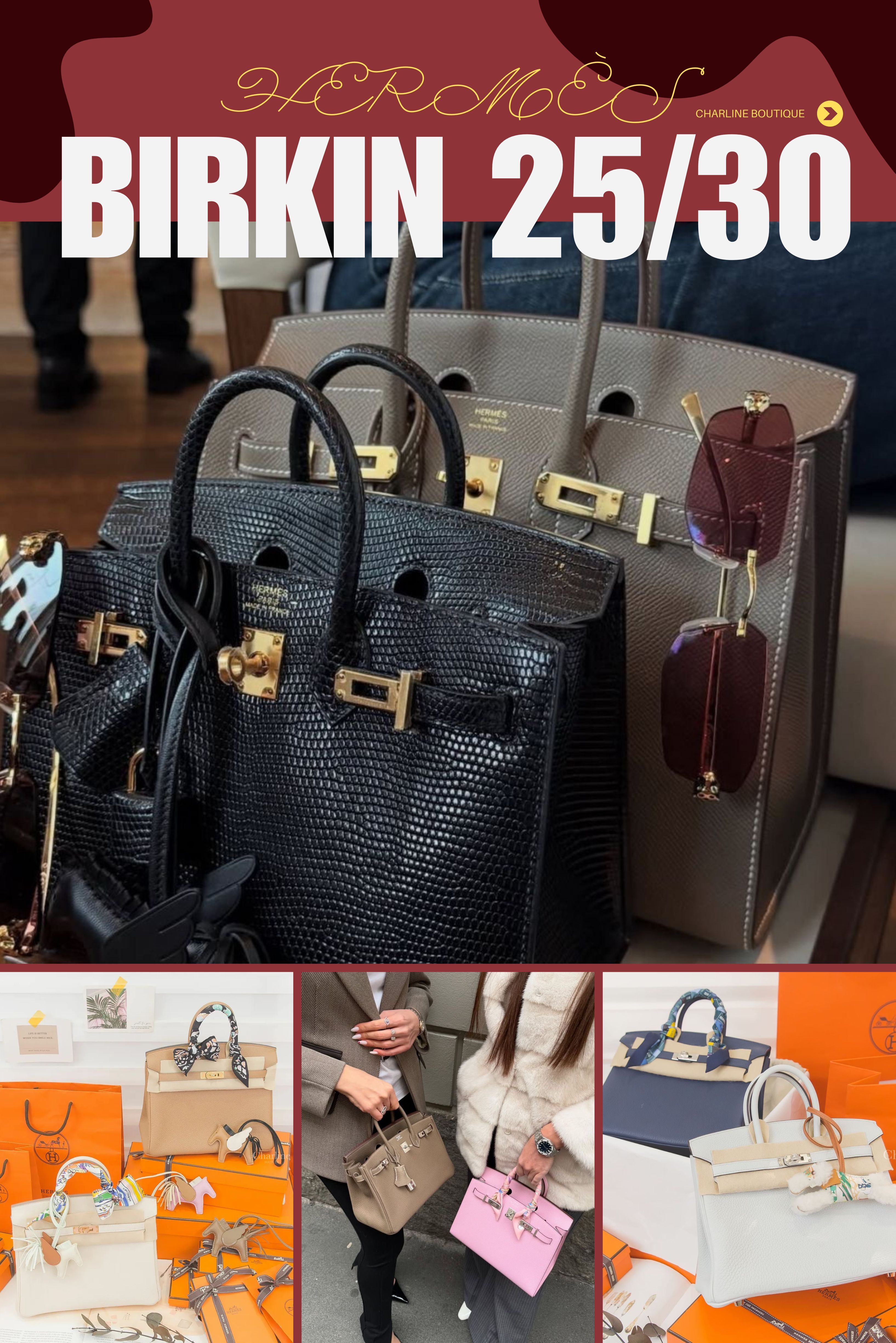 Hermès 專櫃絲巾、皮件與多款包袋實拍拼貼|Charline Boutique