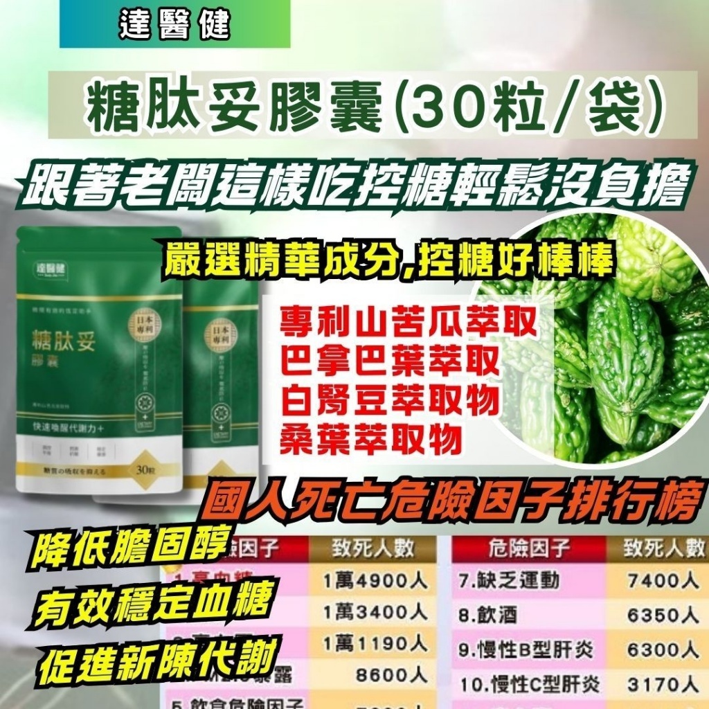 WSBB11209     達醫健糖肽妥膠囊（30顆／袋）（11月下旬）