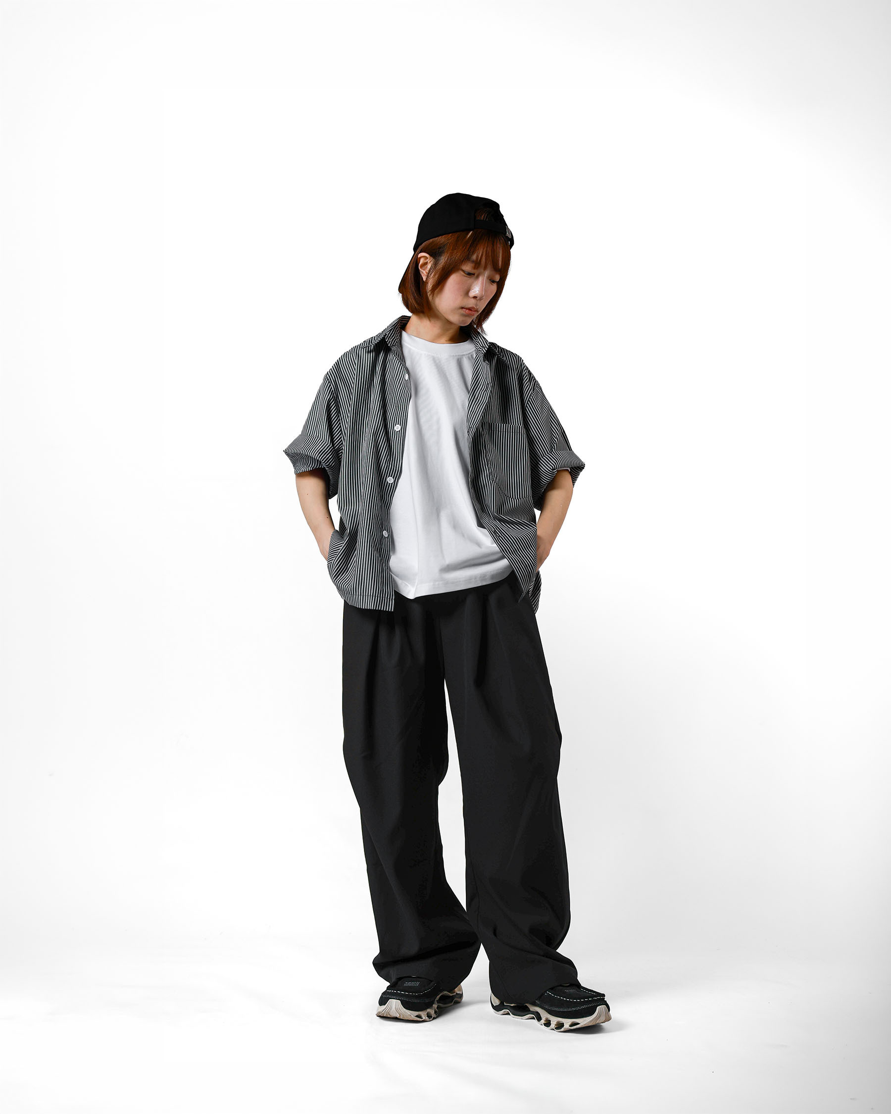 剪裁打褶寬西褲 Loose Tailored Trousers LL-025