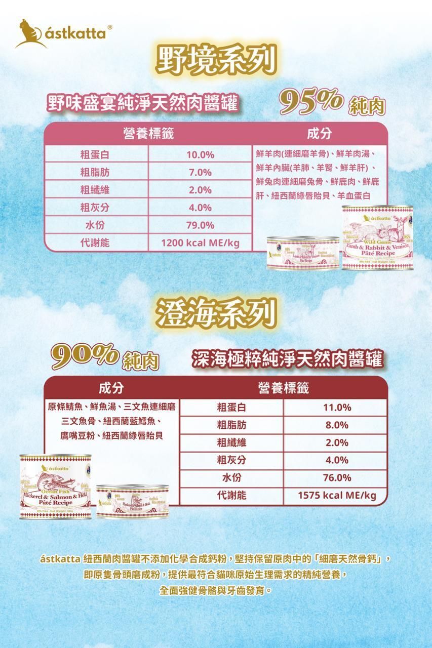 Astkatta 紐西蘭純淨天然肉醬主食罐