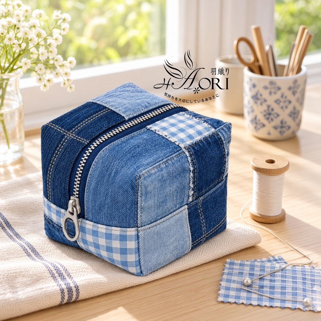digital pattern Square patchwork storage bag