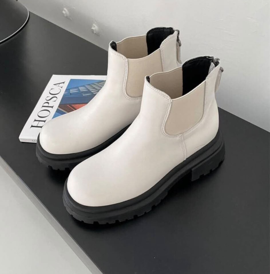 MM02 (#2091)  足碼 短BOOTS  225-250碼  3.5 CM   真皮 $599